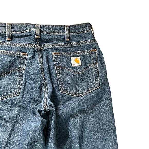 CARHARTT Men's Relaxed Fit Flannel Lined Jeans Medium Wash 100% Cotton No Size - Picture 15 of 16